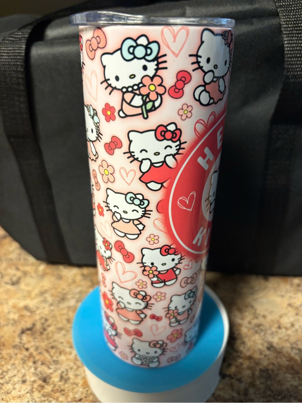 Hello Kitty Pink and White Character Travel Tumbler